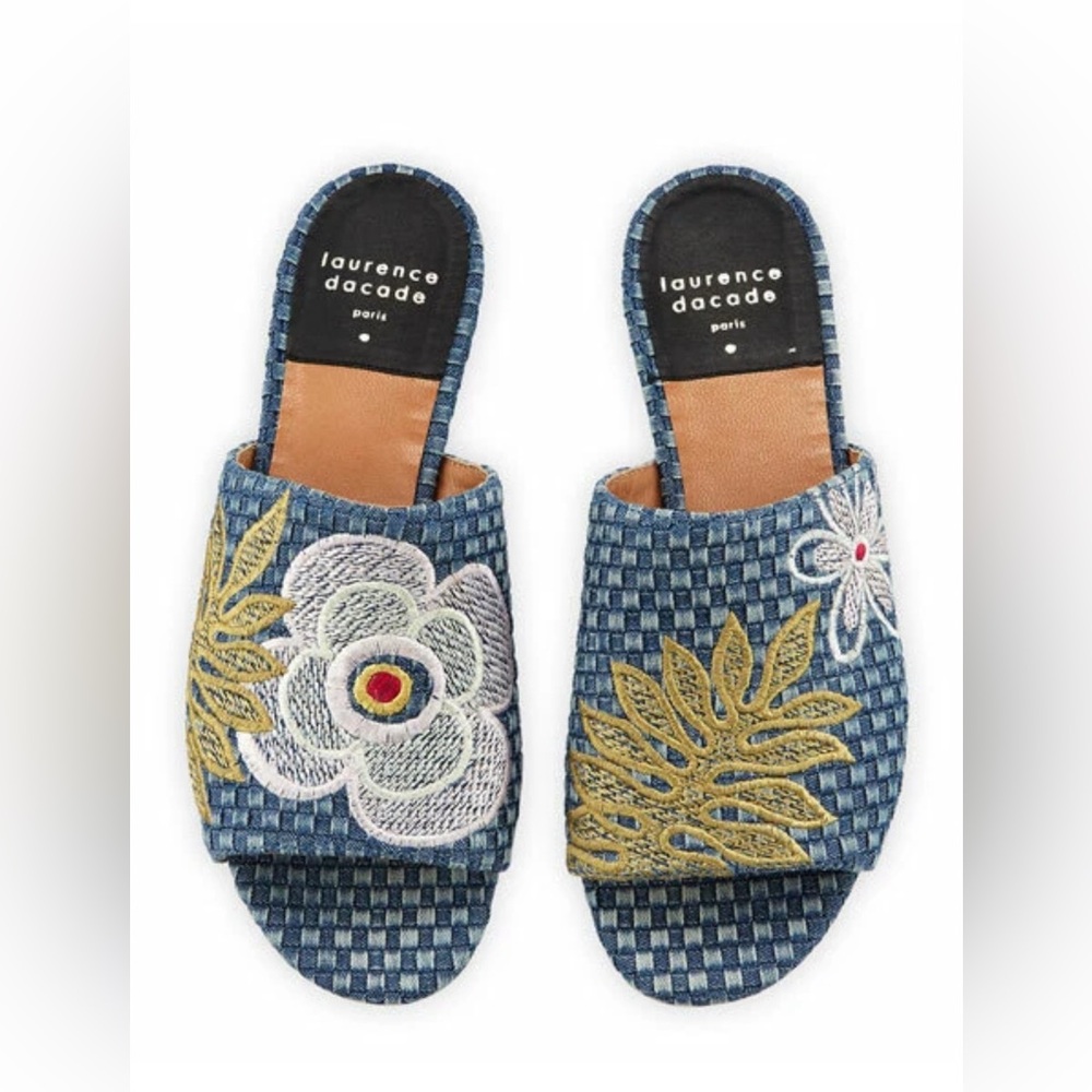 Laurence Dacade Blue Textured Sandals